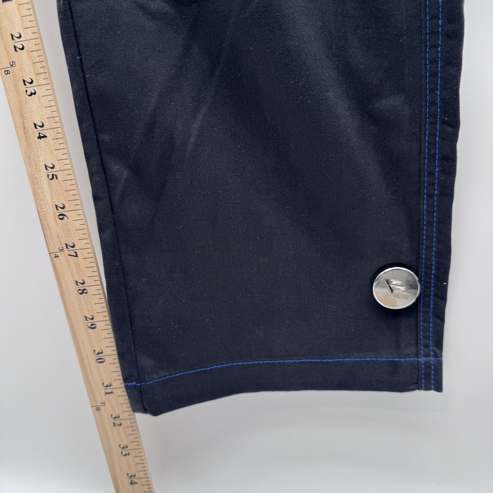 True Religion Men Cargo Pants Jet Black/Pacific Blue Size 34 - Picture 4 of 11